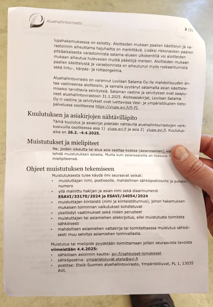 Valkon satama - hajuhaitta vastine