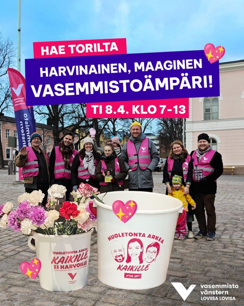 Loviisan Vasemmisto tori tapahtuma - ämpäri